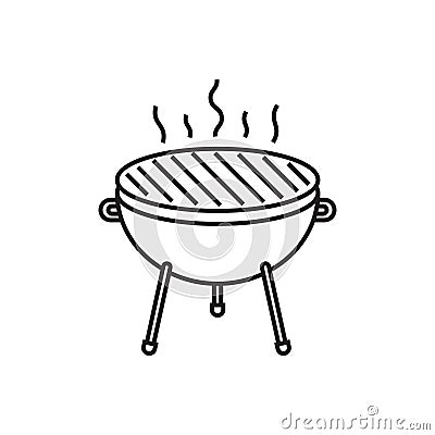 Bbq grill icon isolated on white background Stock Photo