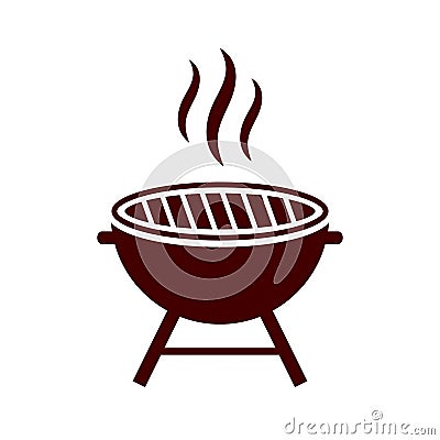 Bbq grill vector icon Vector Illustration