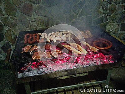 BBQ in Molina de Aragon Stock Photo
