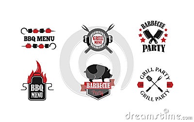 BBQ vector illustration set Vector Illustration