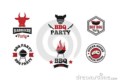 BBQ vector illustration set Vector Illustration