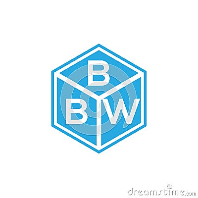 BBW letter logo design on black background. BBW creative initials letter logo concept. BBW letter design Vector Illustration