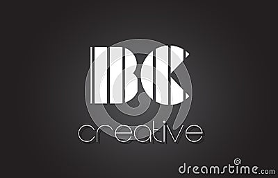 BC B C Letter Logo Design With White and Black Lines. Vector Illustration