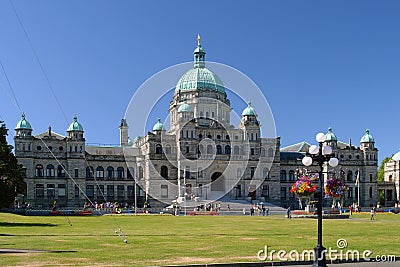 BC Legislature in Victoria Editorial Stock Photo