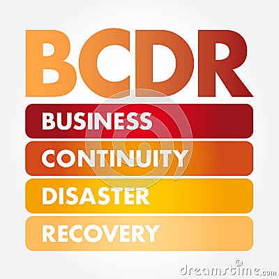 BCDR - Business Continuity Disaster Recovery Stock Photo