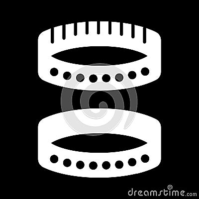 BDSM collar simple vector icon. Black and white illustration of sex accessory. Solid linear adult icon. Vector Illustration