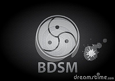 Bdsm sign printed on textile Vector Illustration