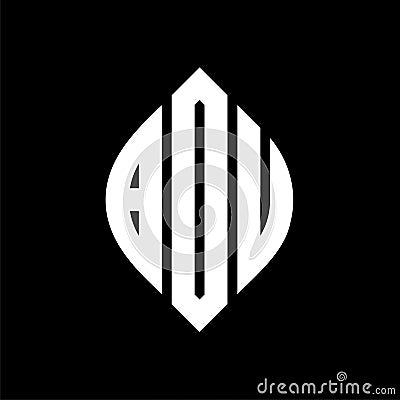 BDU circle letter logo design with circle and ellipse shape. BDU ellipse letters with typographic style. The three initials form a Vector Illustration