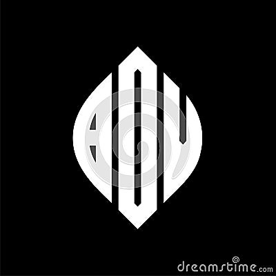 BDV circle letter logo design with circle and ellipse shape. BDV ellipse letters with typographic style. The three initials form a Vector Illustration