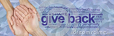 Be an Angel and Give Back Stock Photo