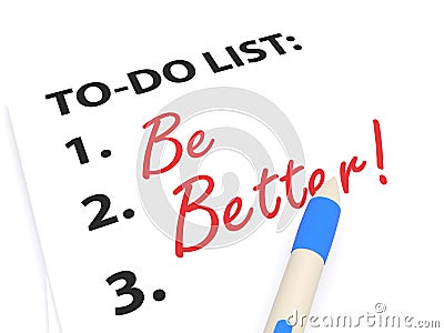 Be better to do list Stock Photo