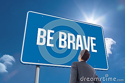 Be brave against sky Stock Photo