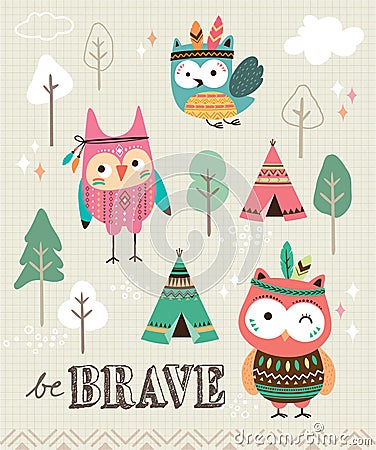 Be brave Vector Illustration