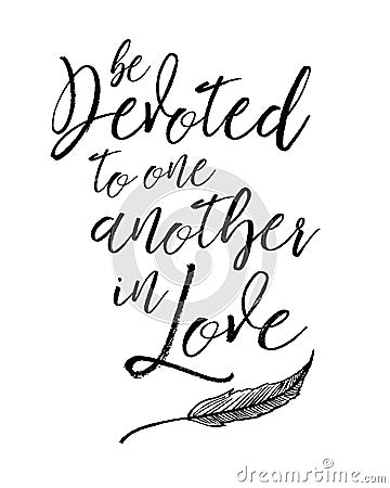 Be devoted to one another in love Vector Illustration