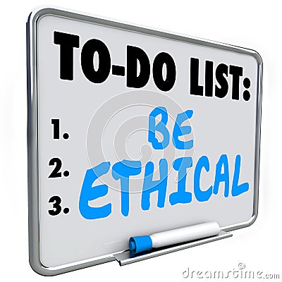 Be Ethical To Do List Honesty Fairness Justice Truth Stock Photo