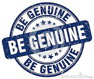 be genuine blue stamp Vector Illustration