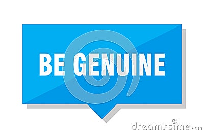 Be genuine price tag Vector Illustration