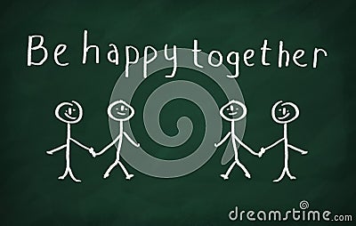 Be happy together Stock Photo