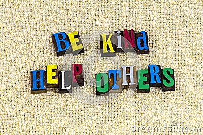 Donation kind kindness help others helping people volunteer love Stock Photo