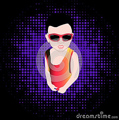 Be Little Cool Cute Playboy Boy Handsome Stock Photo