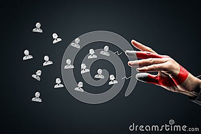 Be a magnet for your customers or human resources Stock Photo