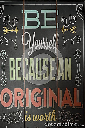 Be Original, just be your shelf! Stock Photo