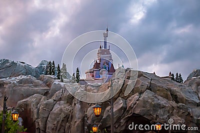 Be Our Guest Restaurant Castle in Magic Kingdom at Walt Disney World. Editorial Stock Photo