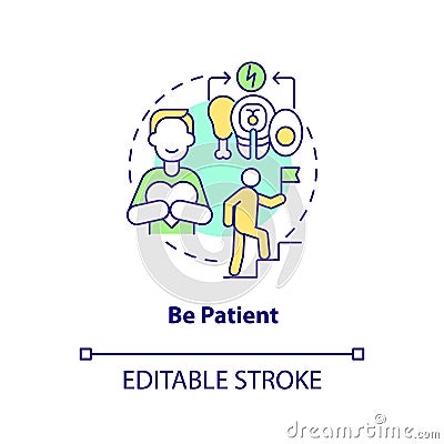 Be patient concept icon Vector Illustration