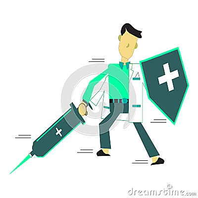 Be prepared to fight the virus Vector Illustration