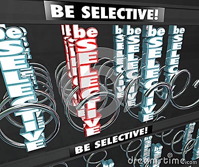 Be Selective 3d Words Snack Vending Machine Choosy Picky Fussy D Stock Photo