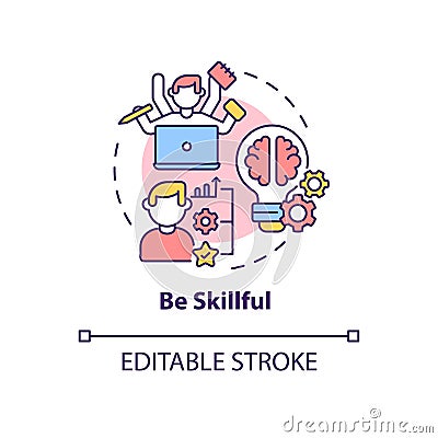 Be skillful concept icon Vector Illustration