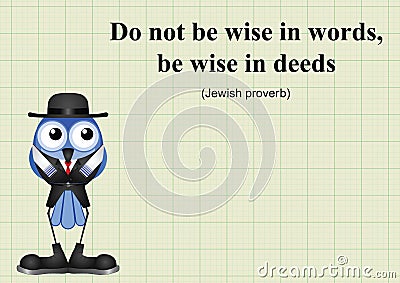 Be wise in deeds Vector Illustration