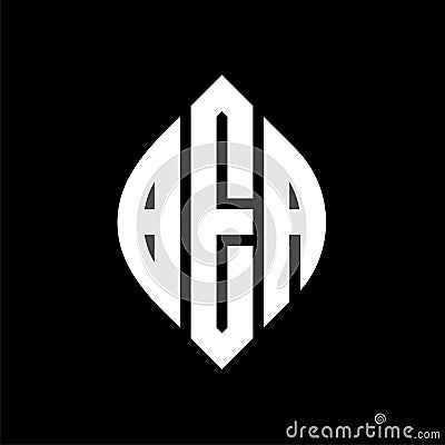 BEA circle letter logo design with circle and ellipse shape. BEA ellipse letters with typographic style. The three initials form a Vector Illustration