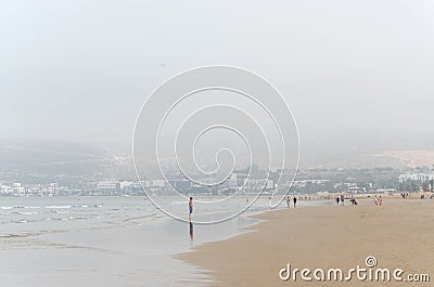 the beach in Agadir in Morocco Stock Photo