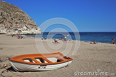 Beach of the Aguamarga cabo de gata Nijar Almeria Andalusia Spain Editorial Stock Photo