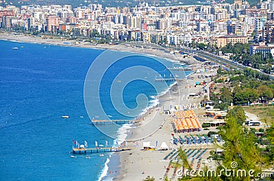 Beach Alanya panorama Stock Photo