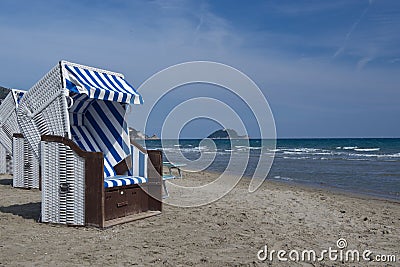 The beach of Alassio Stock Photo