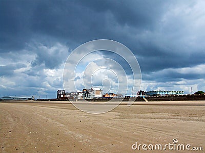 The beach in Ayr, Scotland Stock Photo