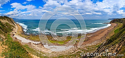 Beach Azkorri, Spain. Stock Photo