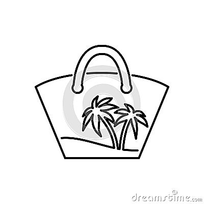 Beach bag icon. Beach and vacation icon vector illustration Vector Illustration