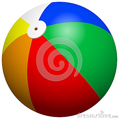 Beach Ball Vector Illustration