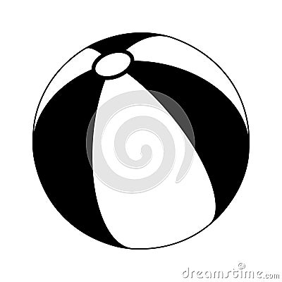 Beach ball silhouette vector symbol icon design. Vector Illustration