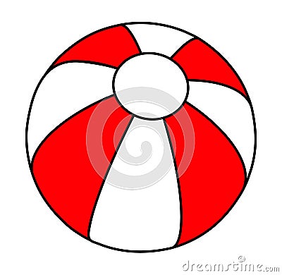 Beach ball vector symbol icon design. Vector Illustration