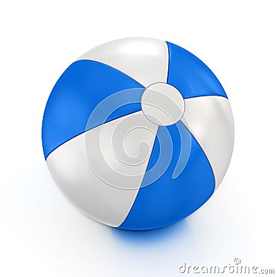 Beach ball on white background Cartoon Illustration