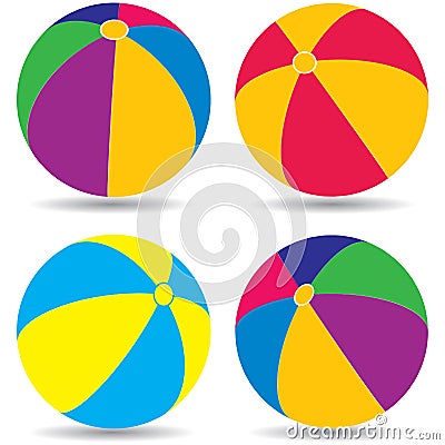 Beach balls Vector Illustration