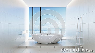 Beach bathroom - Luxury and modern hotel Stock Photo