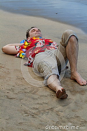 Beach Bed Stock Photo