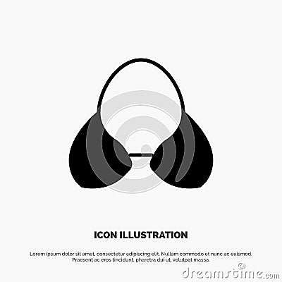 Beach, Bikini, Clothes, Clothing solid Glyph Icon vector Vector Illustration