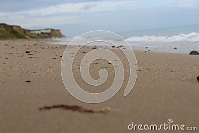 Beach blur beachscape on sandy beach Stock Photo