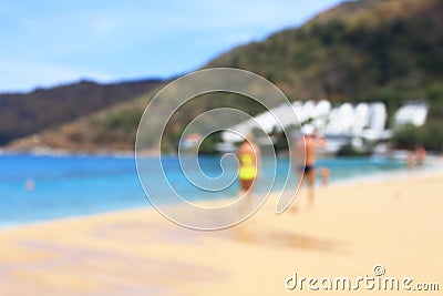 Beach blur summer vacation holiday relax Stock Photo